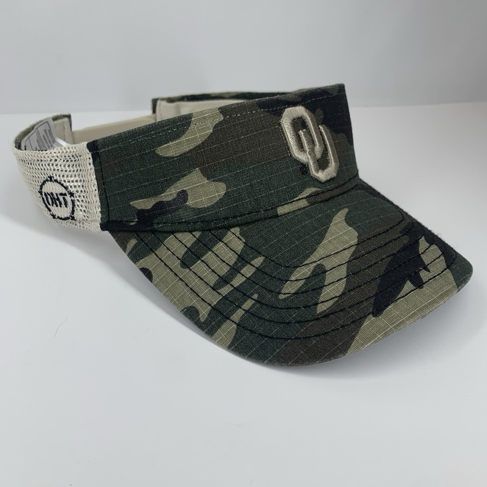 OU Camo OHT Visor Oklahoma Sooners Operation Hat Trick Adjustable Snap Hat Cap